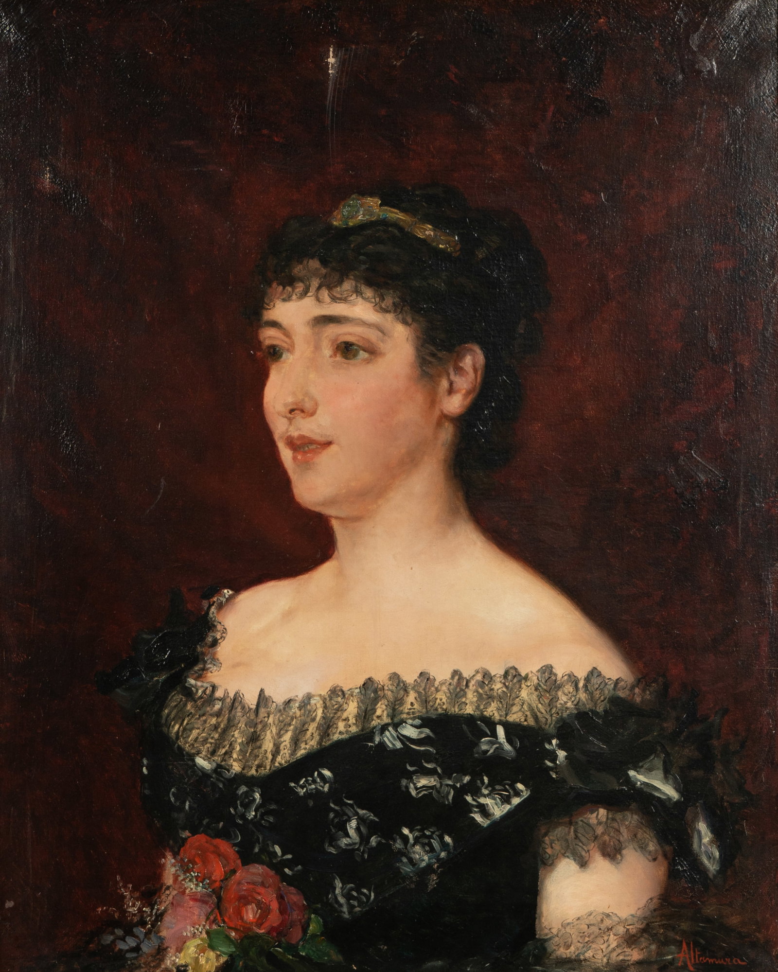 Saverio Francesco Altamura (1826-1897): Portrait of a Lady (1 of 17)