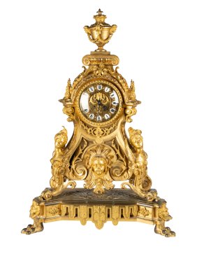 Regence-Style Gilt Bronze Mantel Clock