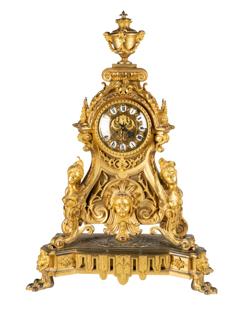 Regence-Style Gilt Bronze Mantel Clock (1 of 19)