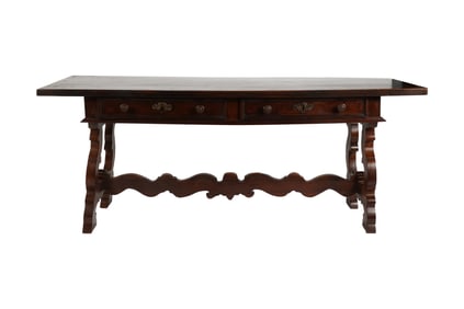 Italian Baroque-Style Walnut Table
