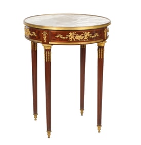 Louis XVI-Style Marble-Top Gueridon