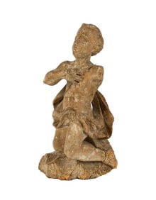 Continental Carved Wood Figure of a Boy