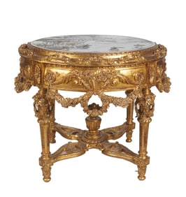 Lacquer and Giltwood Center Table
