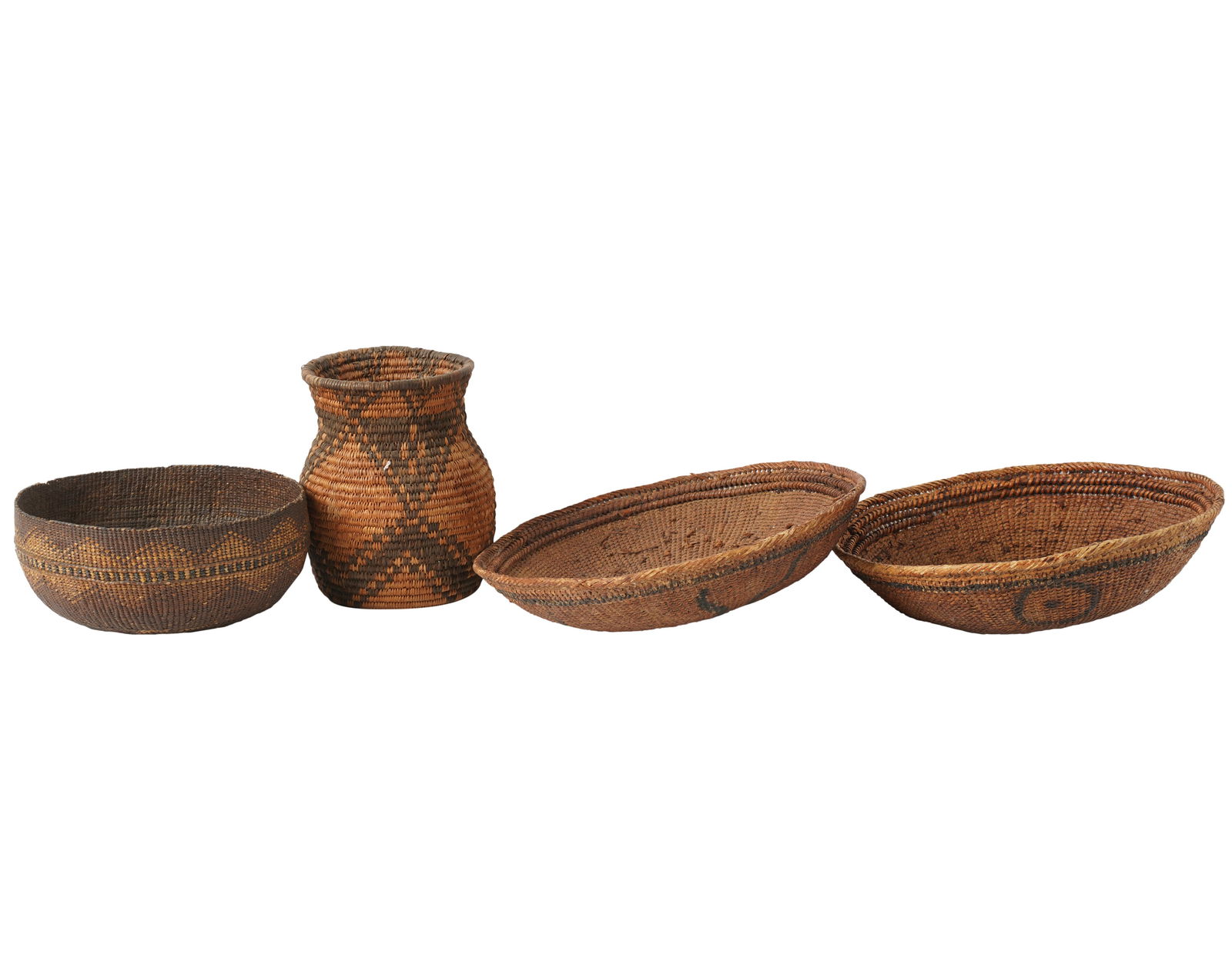 Four Native American Woven Vessels (1 of 6)