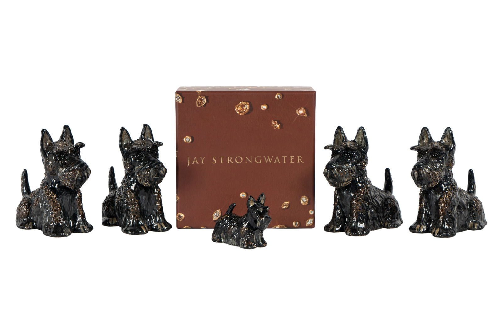 Five Jay Strongwater Limited Editon "Scottish Dog" Figurines (1 of 15)