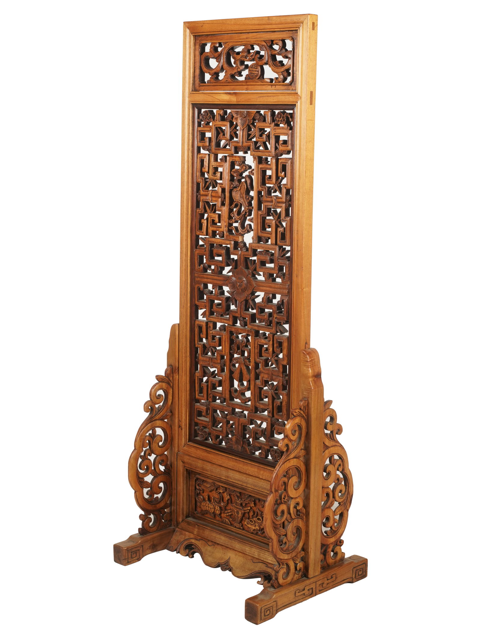 Chinese Mahogany Standing Panel (1 of 9)