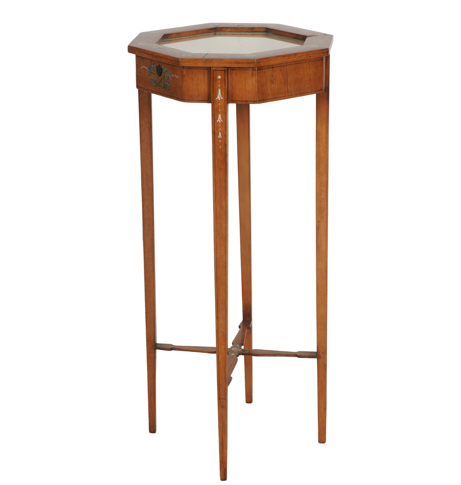 Painted Satinwood Bijouterie Vitrine Table (1 of 7)