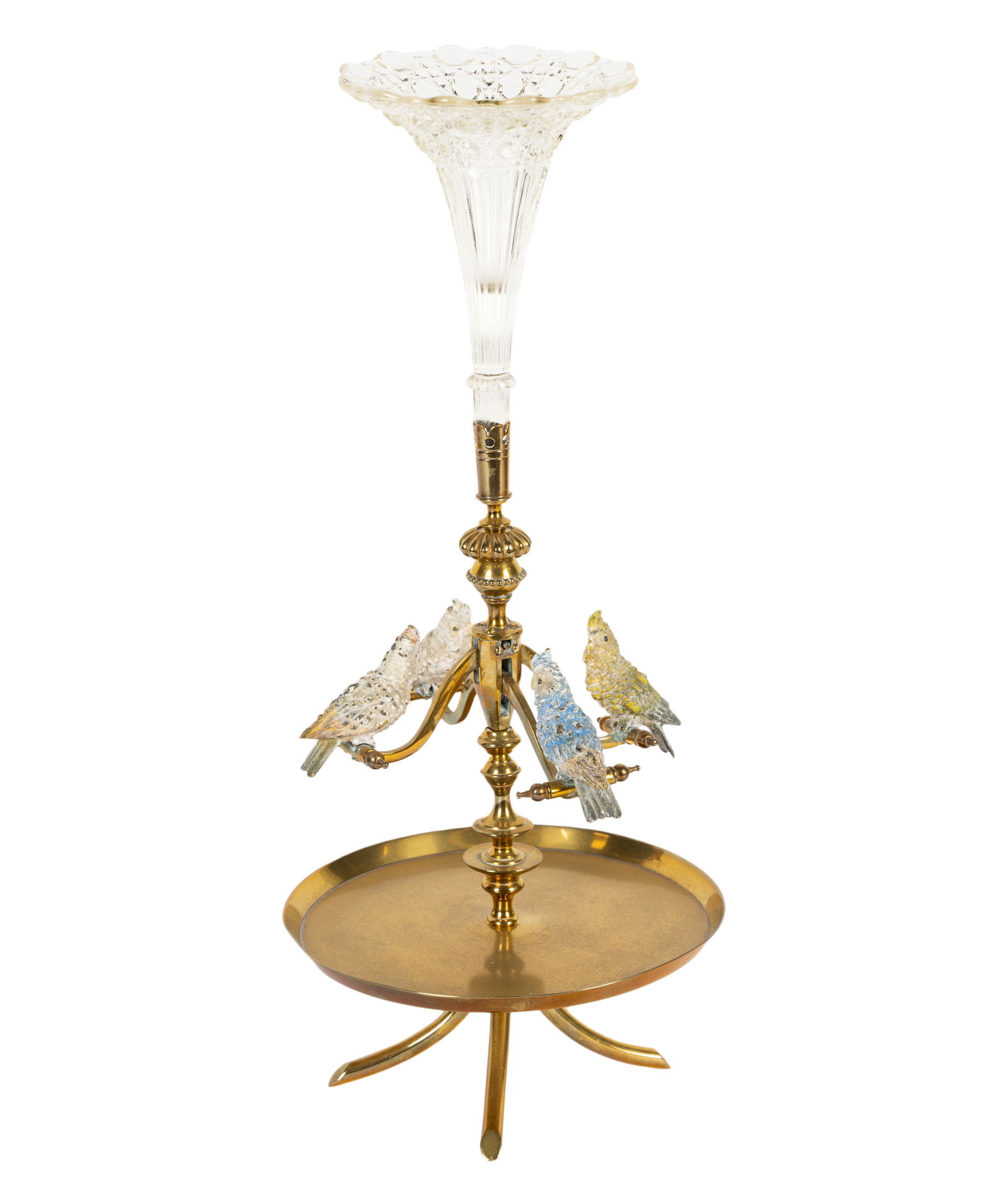 Brass and Cut Glass Epergne (1 of 13)