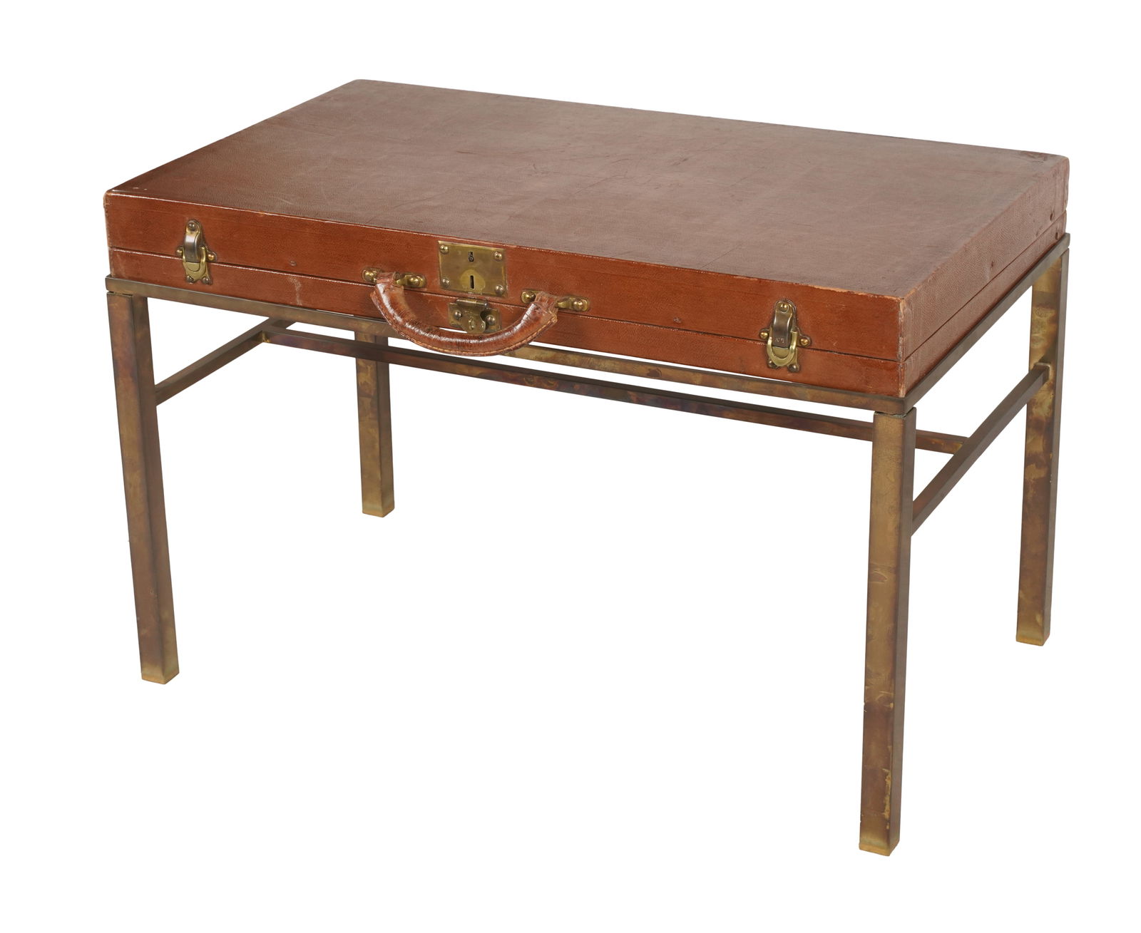 Louis Vuitton Leather Trunk on Stand (1 of 7)