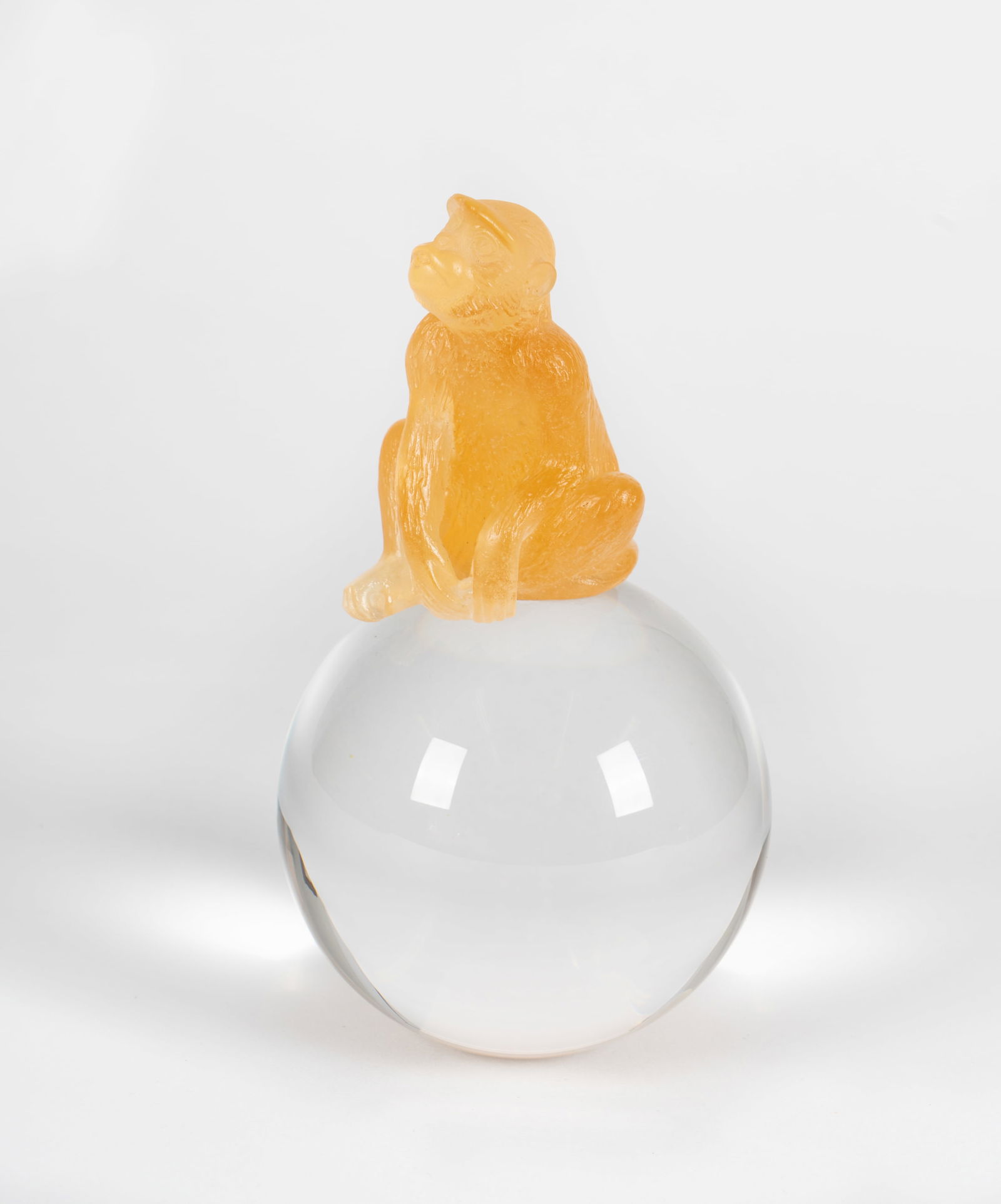 Daum Pate de Verre Monkey Paperweight (1 of 7)