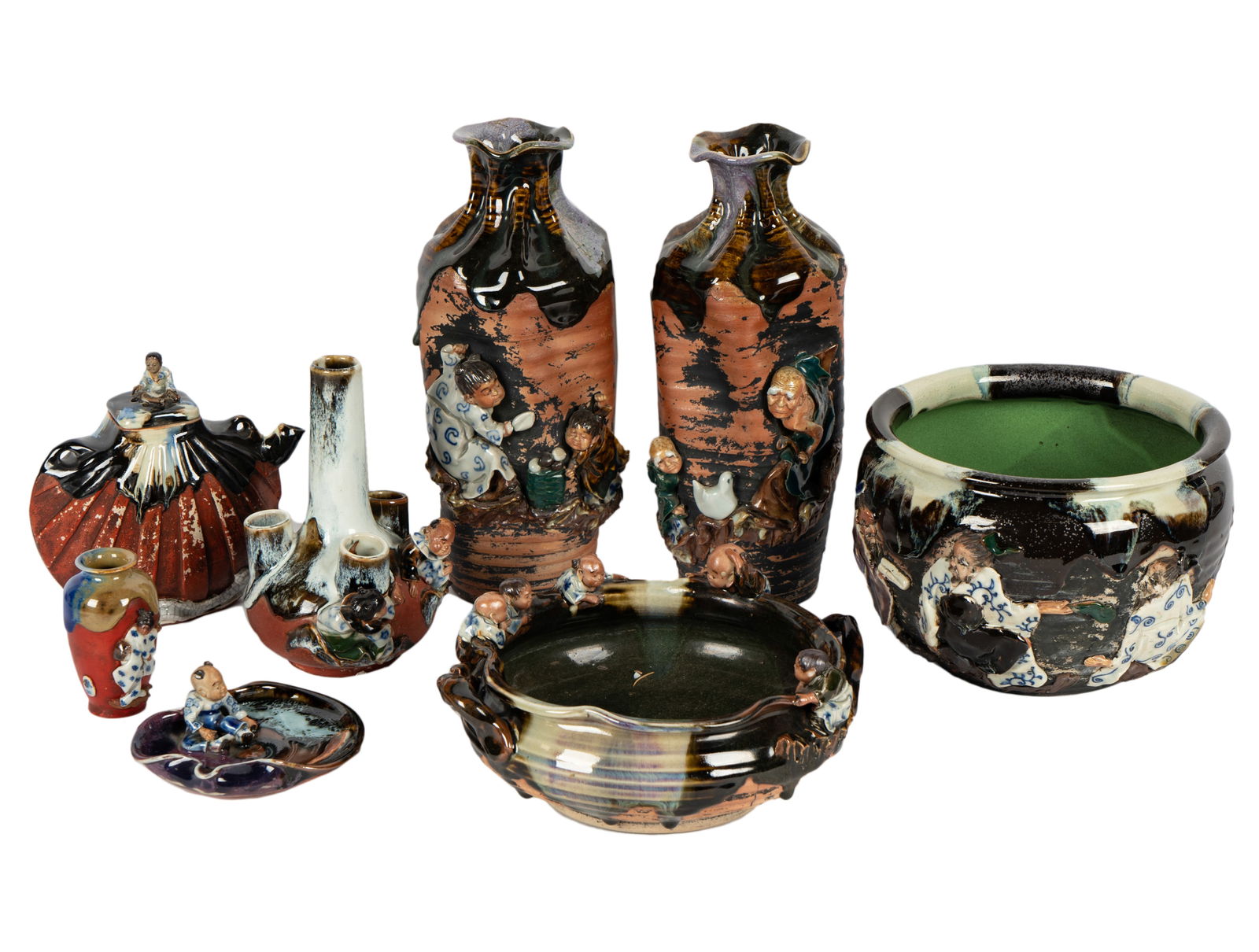 Collection of Sumida Gawa Pottery (1 of 20)