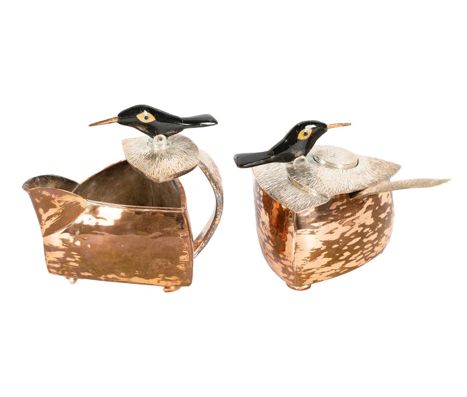 Emilia Castillo Silverplate Blackbird Sugar and Creamer Set (1 of 14)