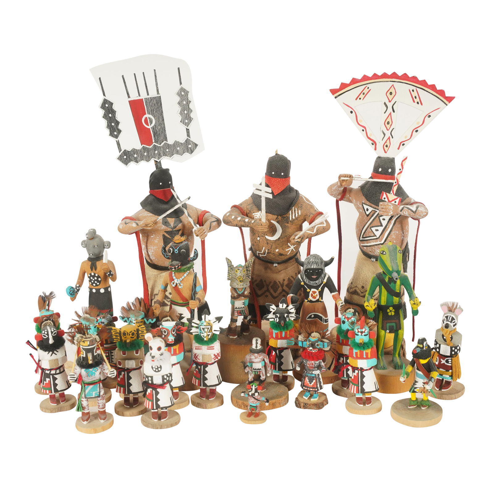 Group of Painted Wood Kachina Dolls (1 of 10)