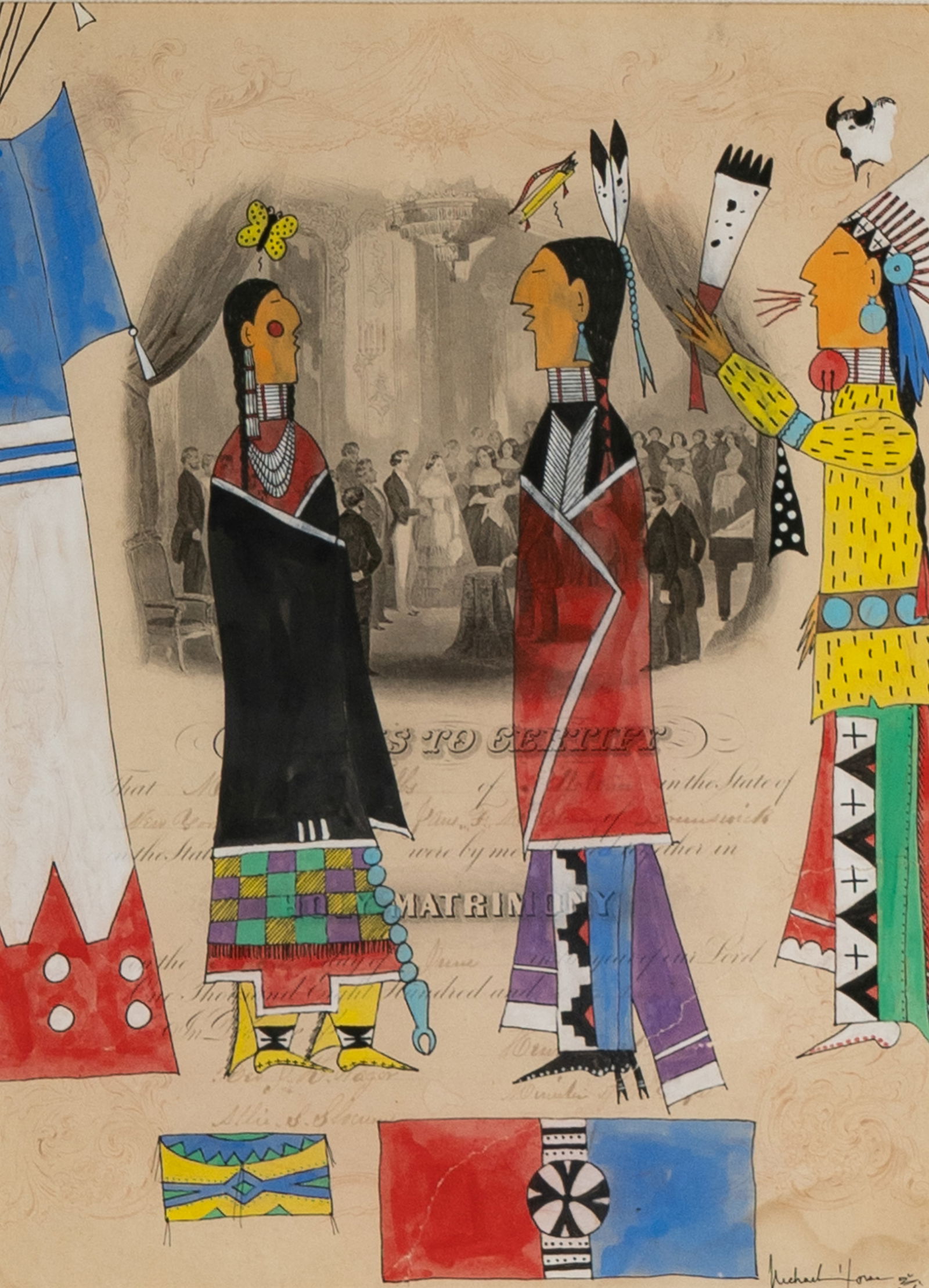 Michael Horse (B. 1951): Native American FIgures (1 of 11)