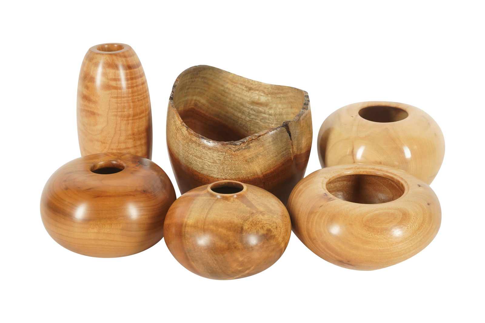 Group of Turned Specimen Wood Vases (1 of 12)