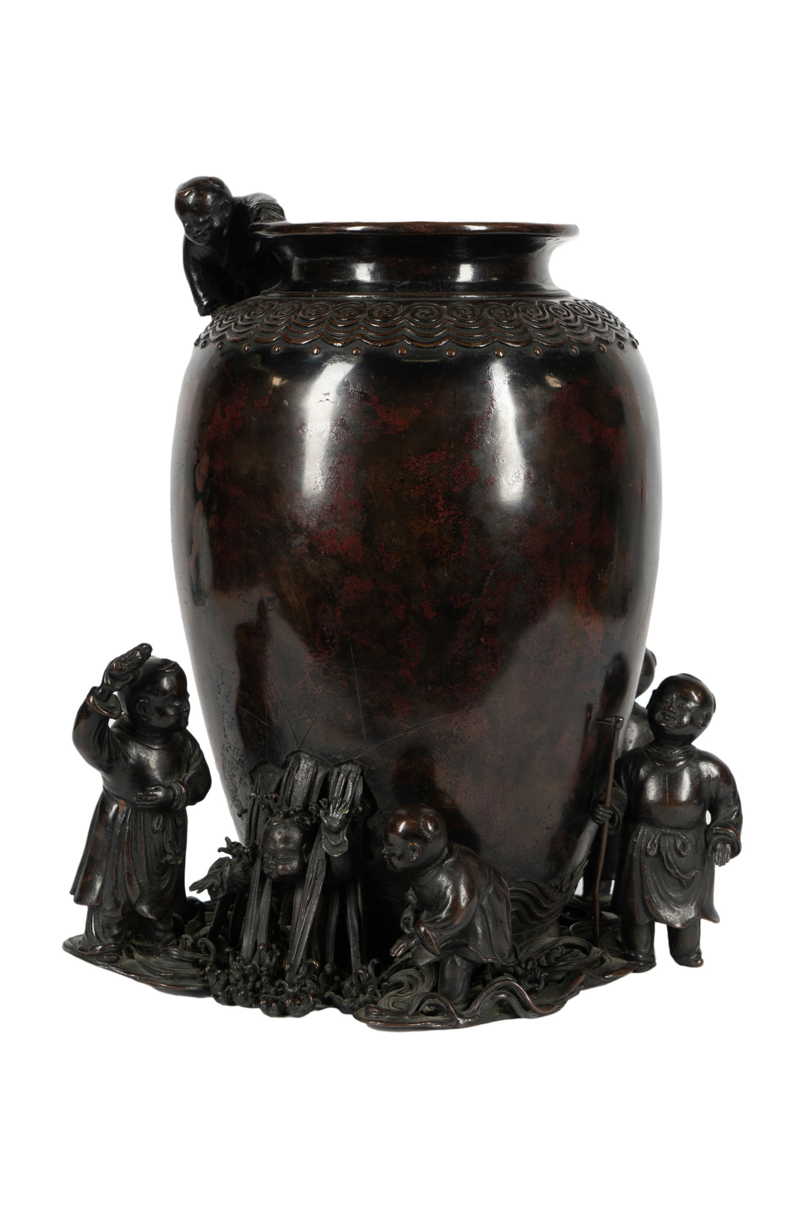 Japanese Bronze Figural Vase (1 of 13)