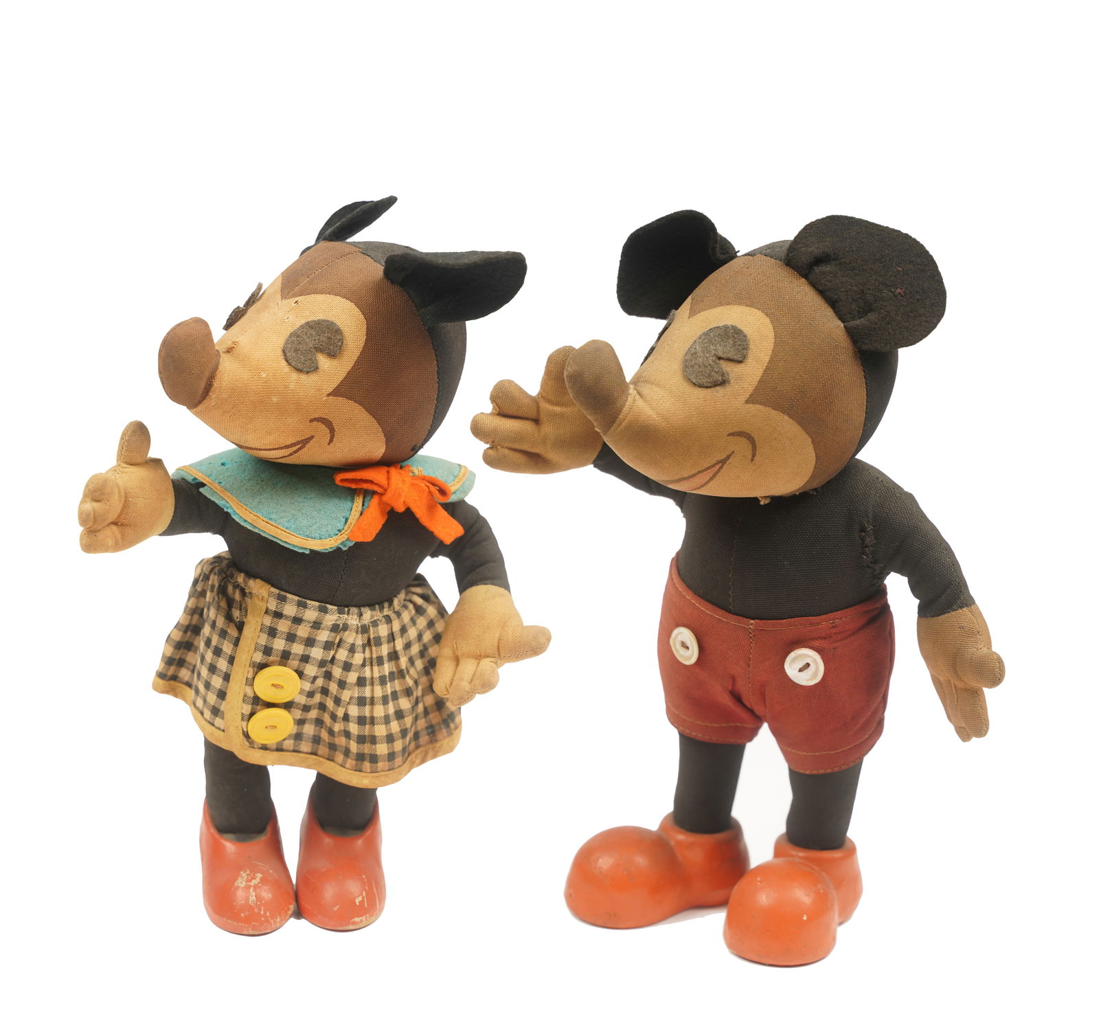 Vintage Knickerbocker Mickey and Minnie Mouse Dolls (1 of 7)