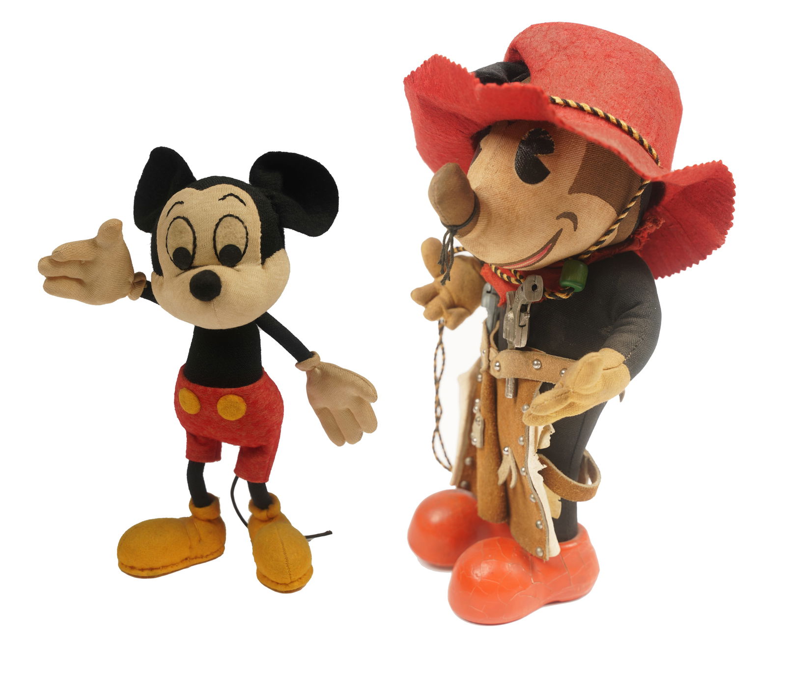 Two Antique Mickey Plush Dolls (1 of 7)