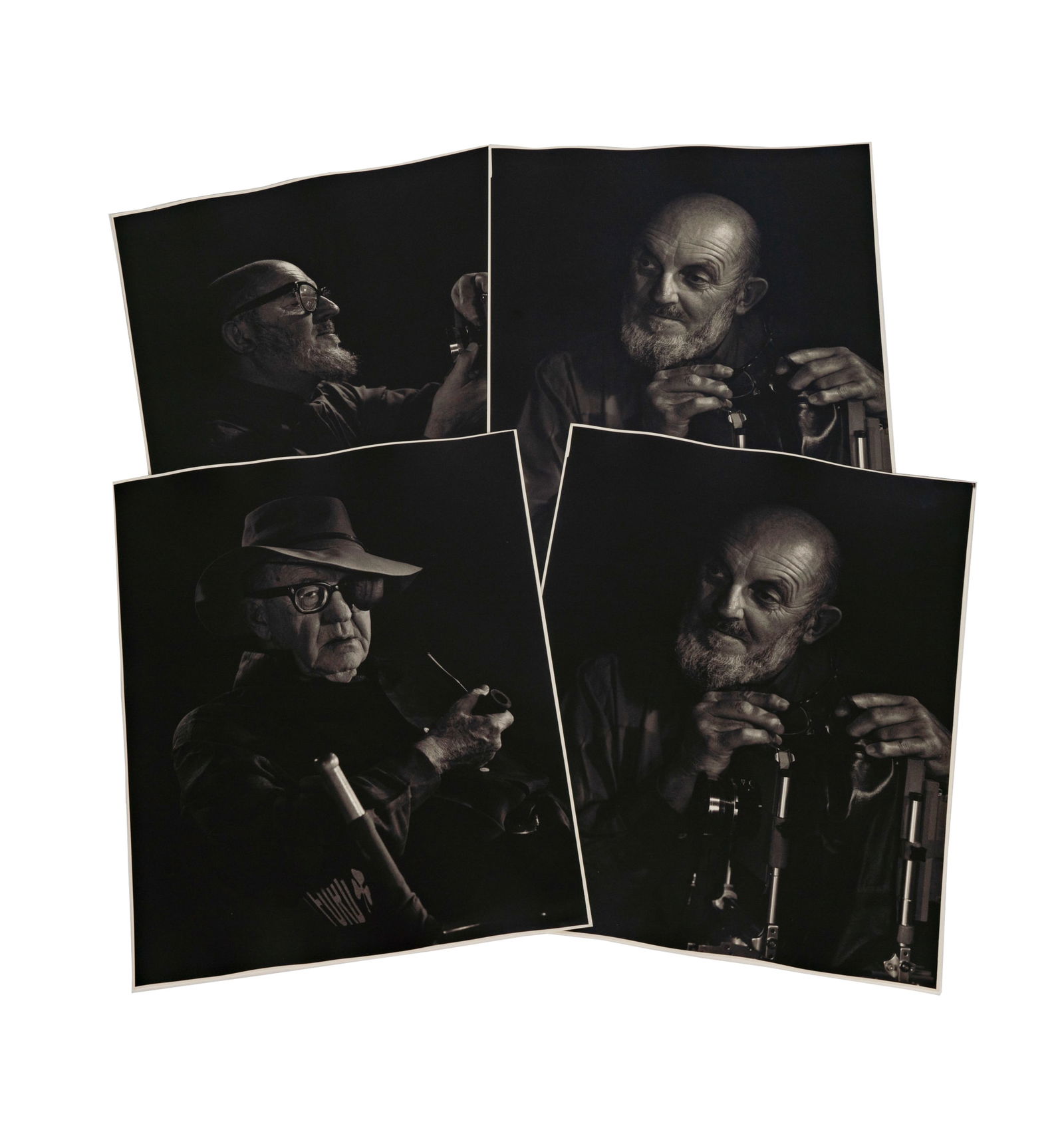 Portfolio of Original Photography and Film Portraits by Dave Iwerks: Comprising of 4 portraits of Ansel Adams with letter, John Ford, Provenance: The Estate of David Iwerks, Esteemed Portrait Photographer and Son to the Legendary Disney Animator Ub Iwerks, Los Angeles