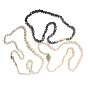 Three Pearl Necklaces