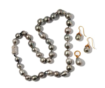 Group Of Tahitian Pearl Jewelry
