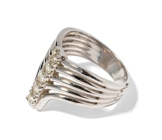 14 Karat White Gold Diamond Ring