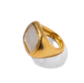 High Karat Carved Chalcedony Ring