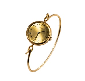 Gucci 18 Karat Yellow Gold Bangle Watch