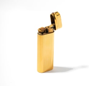 Cartier Gold Plate and Ruby Lighter