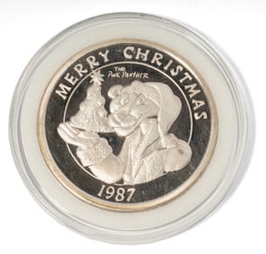 Pink Panther "Merry Christmas" Silver Bullion