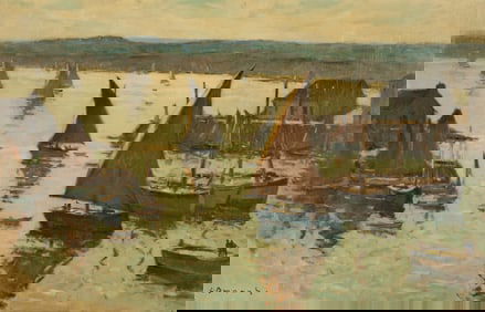 Emile Bernard (1868 - 1941): The Harbor Cove