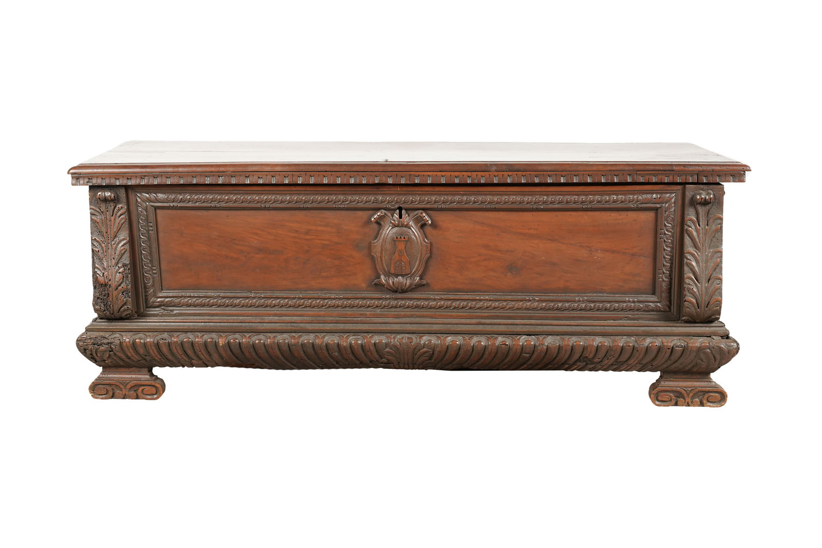 Italian Baroque Carved Walnut Cassone (1 of 8)