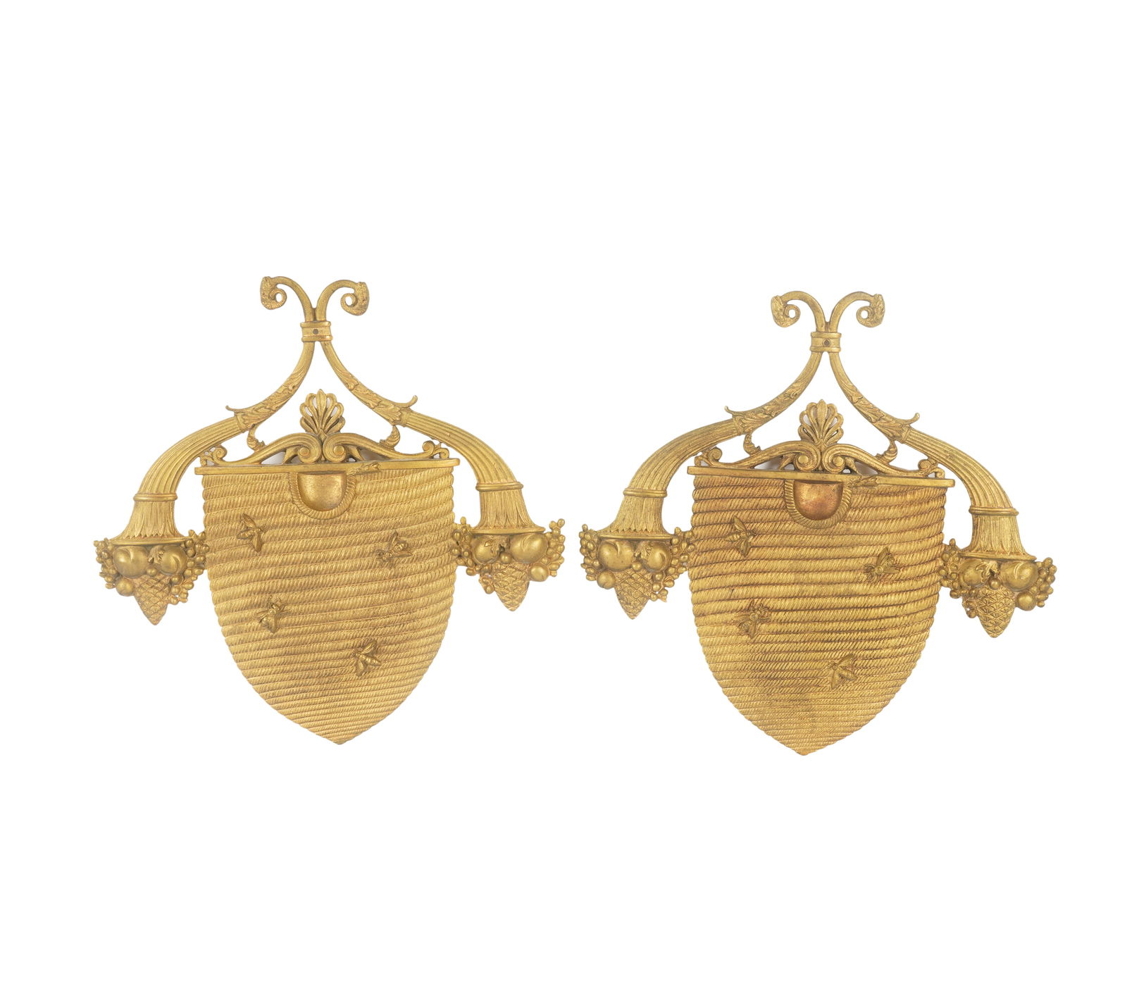Pair of French Empire-Style Gilt Bronze Wall Plaques (1 of 9)