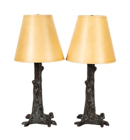 Pair of Austrian Tree-Form Table Lamps