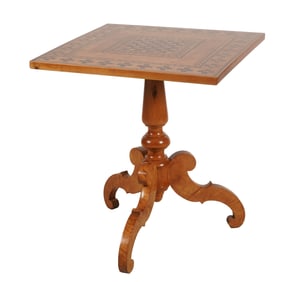Biedermeier Inlaid Games Table