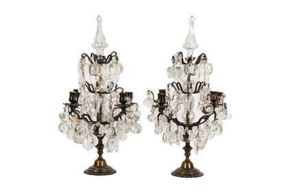 Pair of Crystal Girandoles
