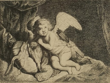 Rembrandt Van Rijn (1606 - 1669): Resting Cupid
