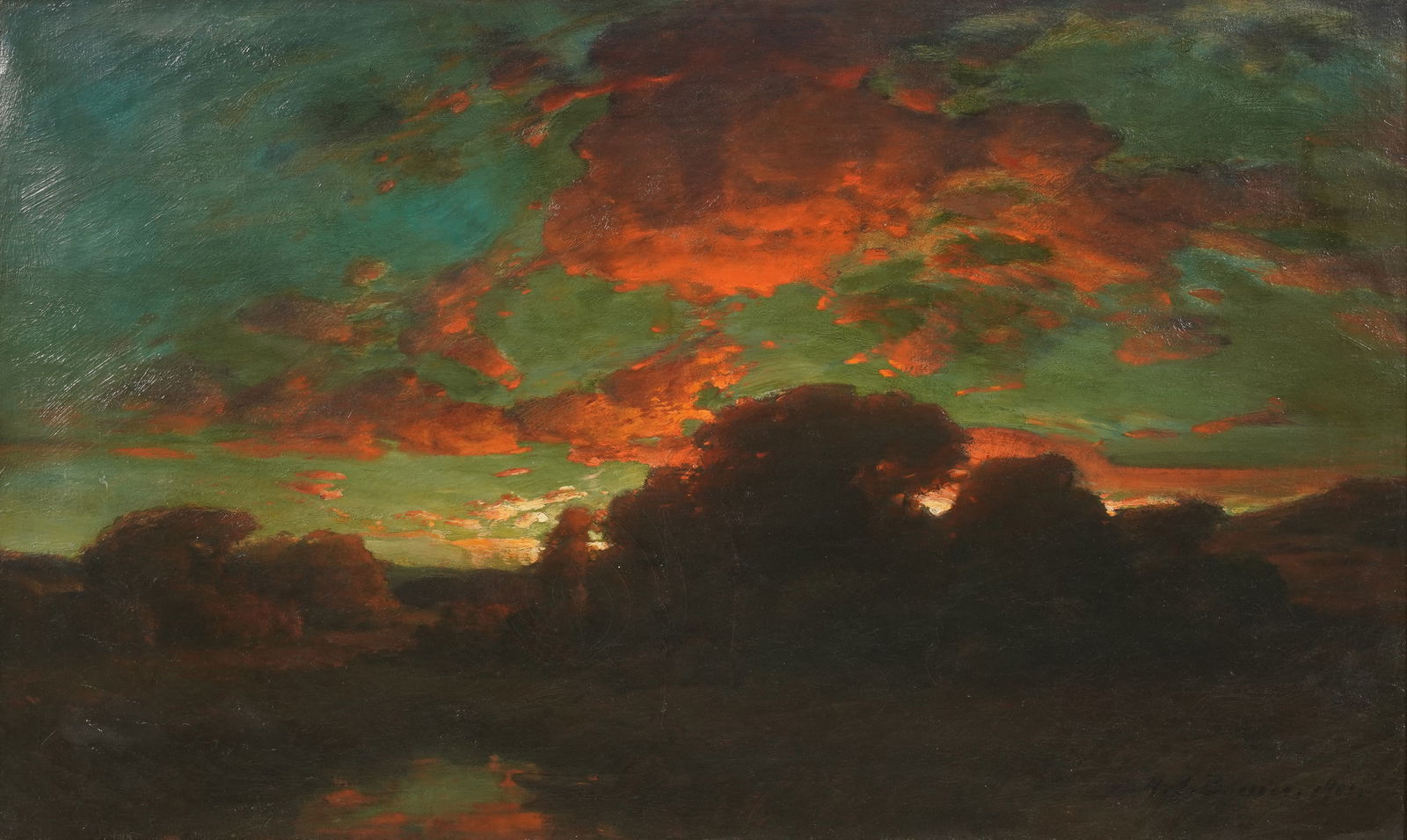 Henry Joseph Breuer (1860-1932): Sunset Landscape (1 of 8)