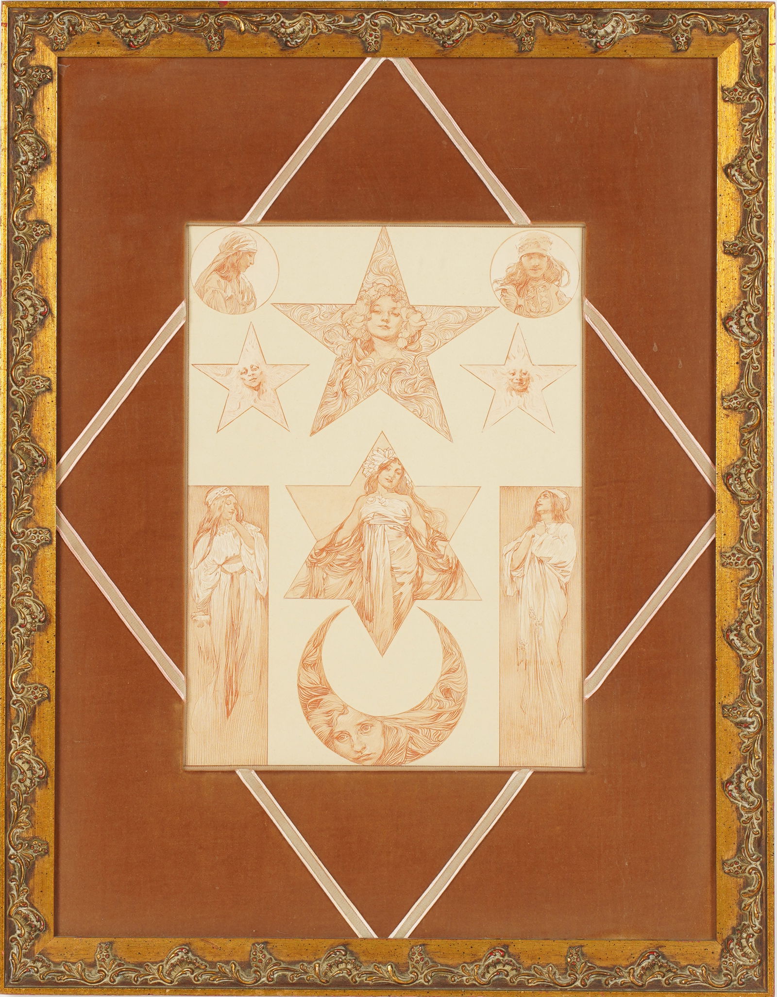 Alphonse Mucha (1860-1939): Plate from Figures Decoratifs (1 of 7)