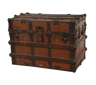 Iron-Mounted Steamer Trunk