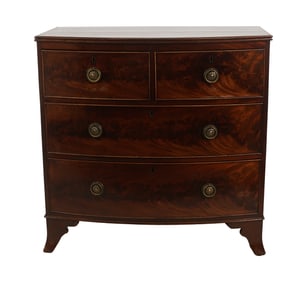 George III Mahogany Bowfront Chest of Drawers
