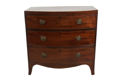 George III Mahogany Bowfront Chest of Drawers