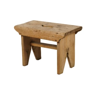 Rustic Pine Milking Stool