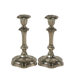 Pair of Silverplate Candlesticks