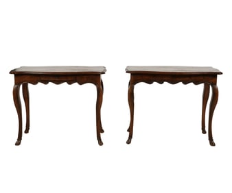 Pair of French Provincial Oak Side Tables