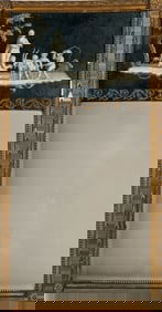 Continental Eglomise and Giltwood Pier Mirror