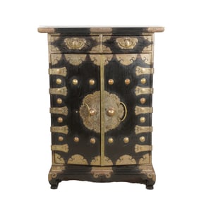 Korean Brass-Mounted Cabinet