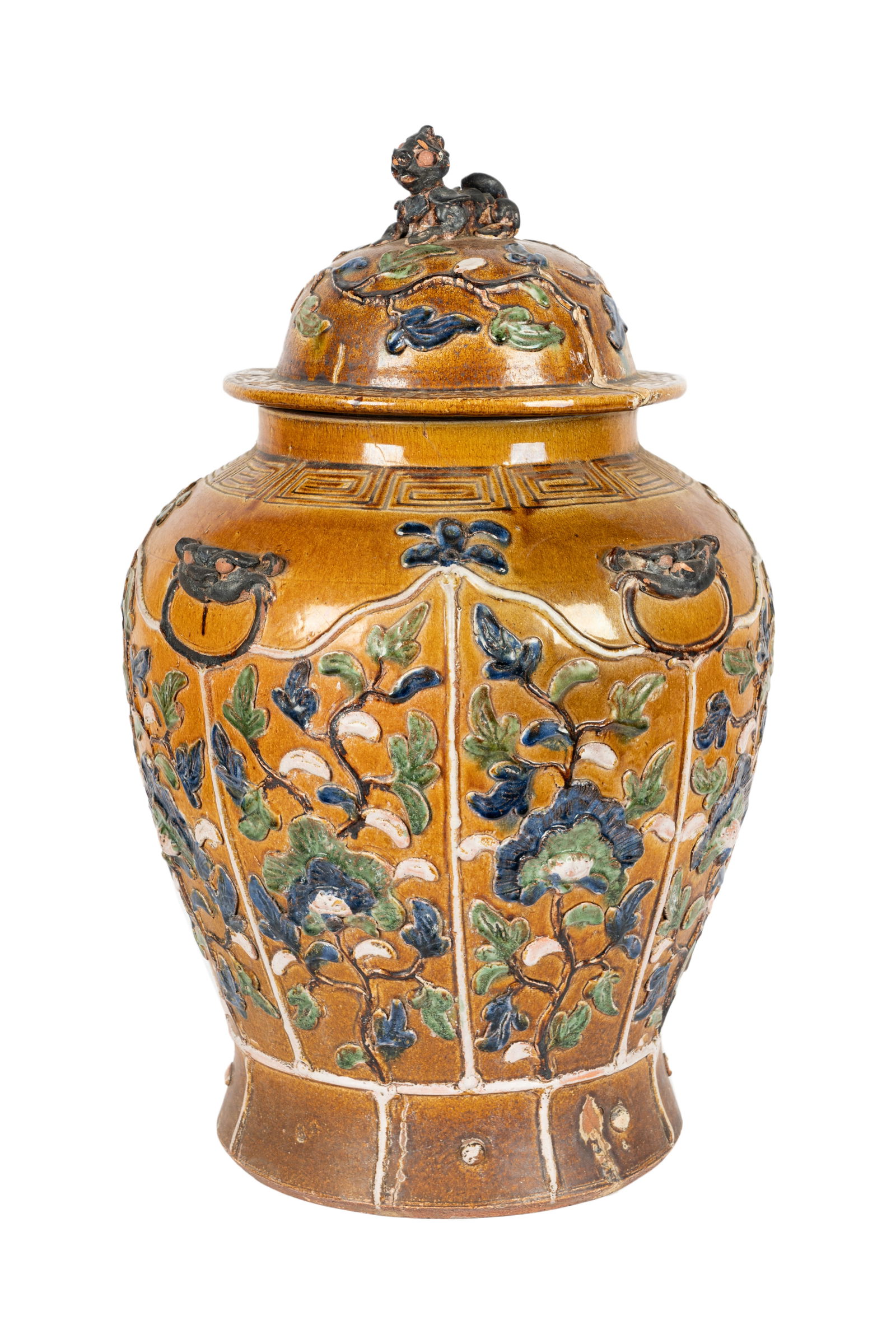 Chinese Glazed Earthenware Covered Jar (1 of 15)