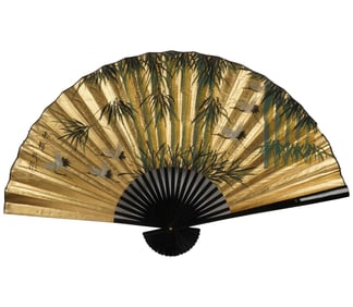Large Japanese Painted Fan