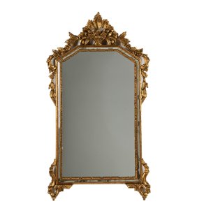 Italian Style Carved Gilt Wood Wall Mirror